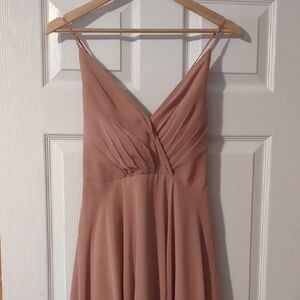 Elegant Pink Sleeveless Dress